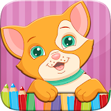 Cat Coloring Book Paint Draw icon