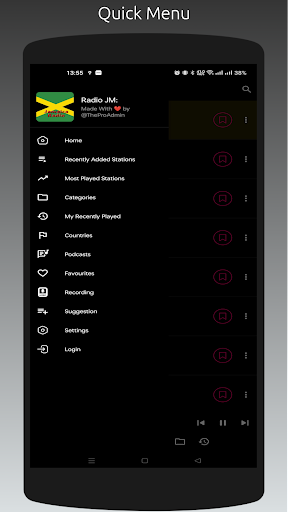 Radio JM: All Jamaica Stations Screen 2