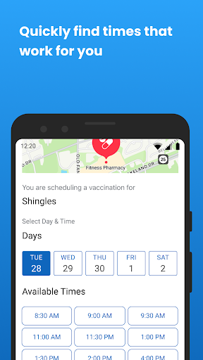 EasyVax Scheduler Screen 3