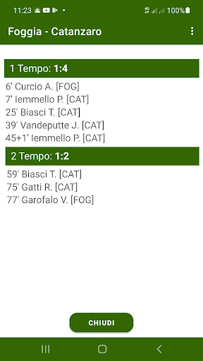 Calcio Risultati Screen 3