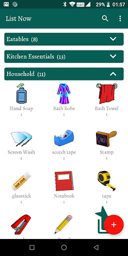 Grocery Shopping List -ListNow Screen 3