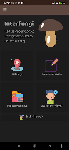 Android application Interfungi screenshort