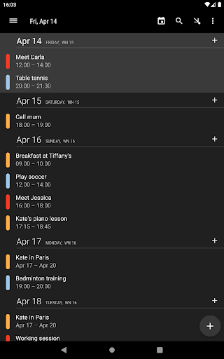 Screenshot of Simple Calendar - Plan Easily