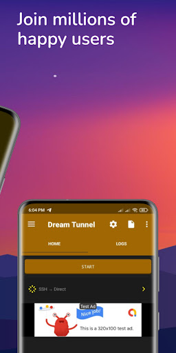 Dream Tunnel -SSH VPN Screen 2