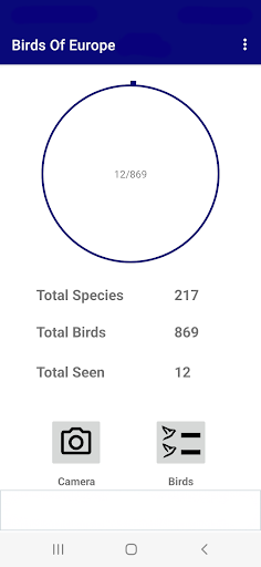 Android application Birds of Europe screenshort