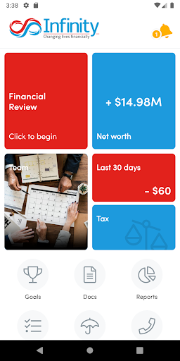 Android application Infinity Wealth Portal screenshort