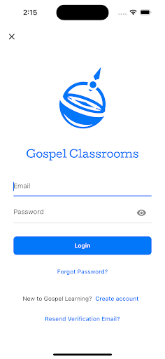 Android application Gospel Classrooms screenshort