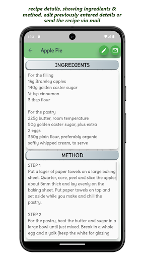 My Recipes Screen 3