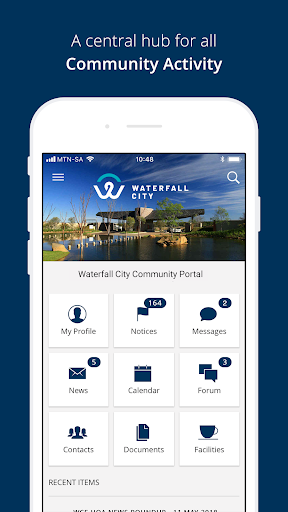 Android application Waterfall City CommunityPortal screenshort