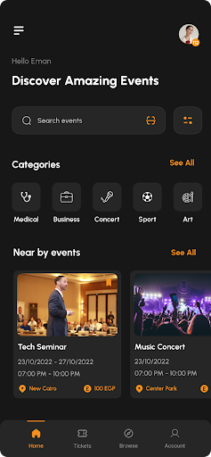 Android application Tazkara Online screenshort
