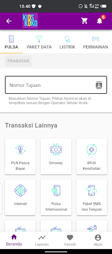 Android application Kios Koko PPOB screenshort