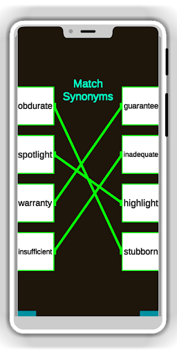 Match similar words  synonyms matching game