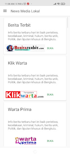 Android application Bengkulu terkini (BENI) screenshort