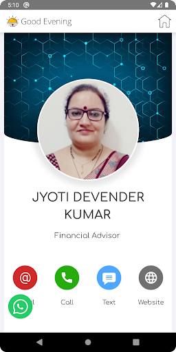 Android application JYOTI DEVENDER KUMAR screenshort