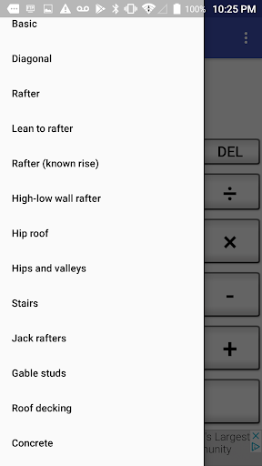 Feet and inch construction cal