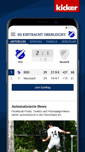 Android application SG Eintracht Oberleichtersbach screenshort