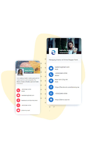 VCard - Digital Visiting Card Screen 2