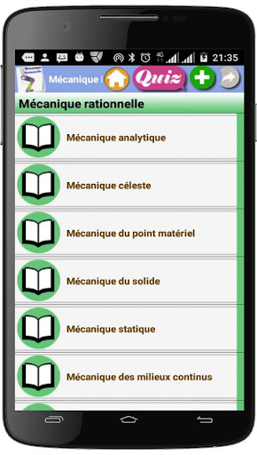 Android application Cours de Mécanique Rationnelle screenshort