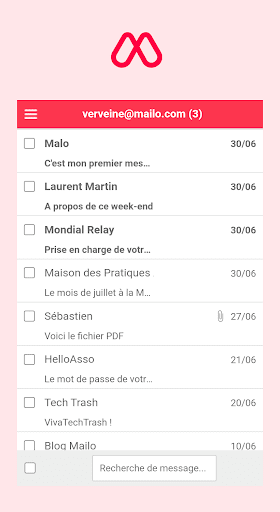 Android application Mailo screenshort