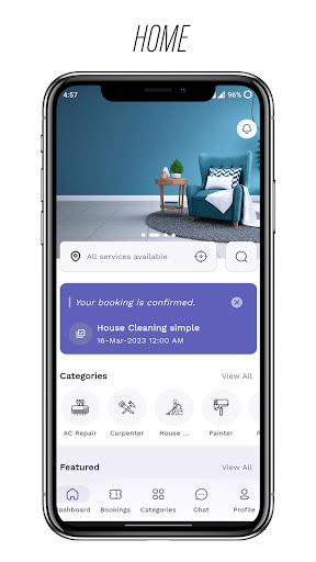 Android application Provider WashMe screenshort