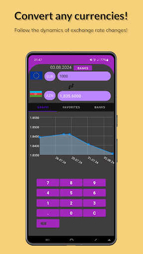 Android application Manat Converter for Azerbaijan screenshort