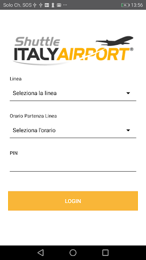 Android application Shuttle Italy Airport screenshort
