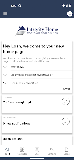 Android application Integrity Connect screenshort
