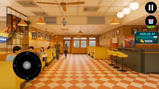 fastfood restaurant burger 3D