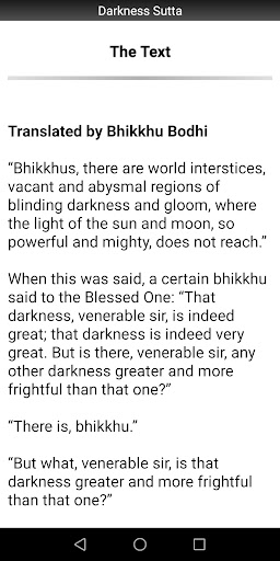 Darkness Sutta - Buddhism Screen 2