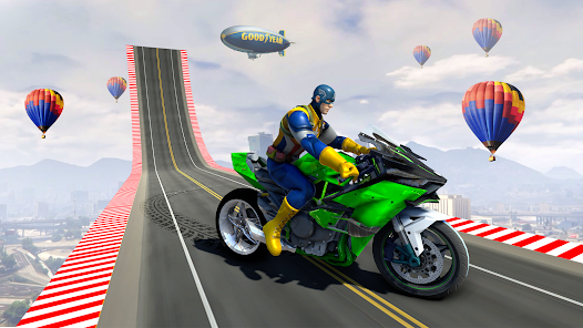 Super hero gt Stunt Biker Race apkdebit screenshots 4