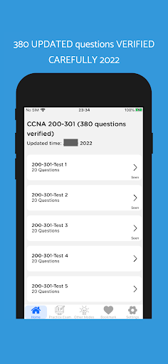 Android application CCNA 200-301 Exam 2022 screenshort