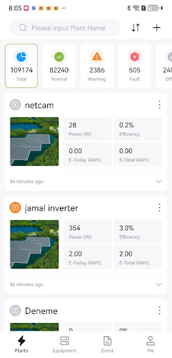 Android application PV Pro screenshort