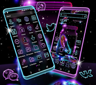 Imágen 1 Neon Feather Launcher Theme android