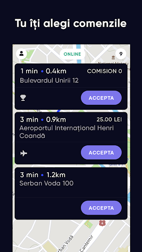 Android application Smarty pentru Șoferi screenshort