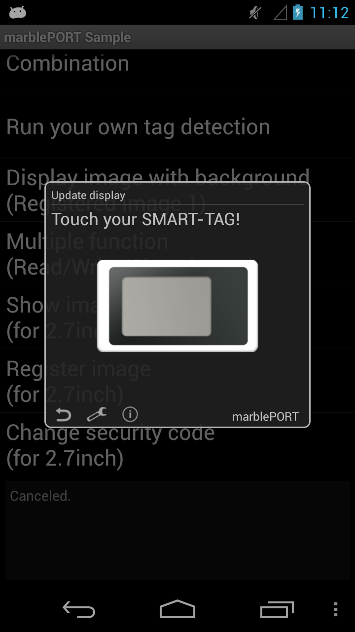 Android application marblePORT screenshort