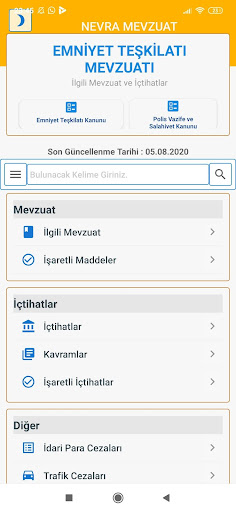 Android application Emniyet Teşkilatı Mevzuatı screenshort