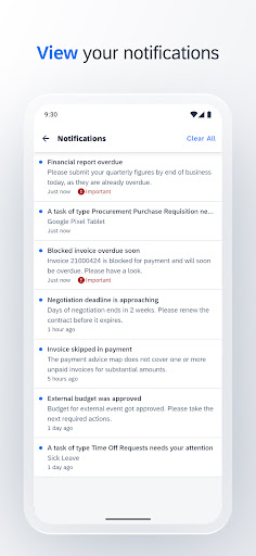 Screenshot of SAP Mobile Start