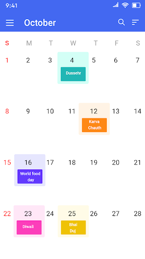 Calendar Screen 2
