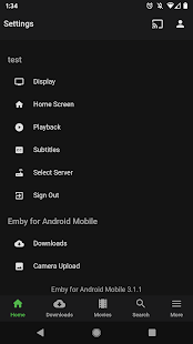 Captura de tela do Emby para Android