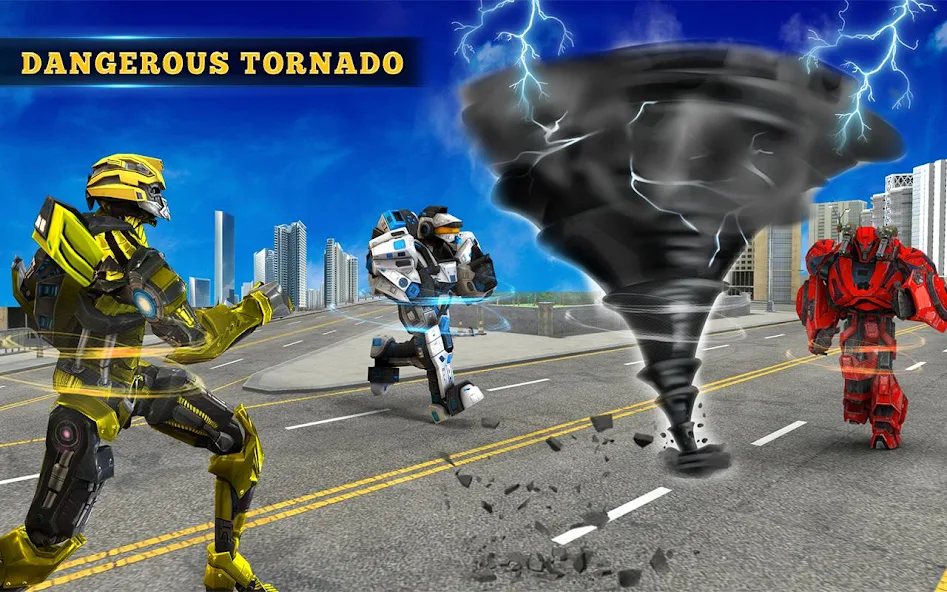 Futuristic Tornado Robot:Transformation Robot Wars