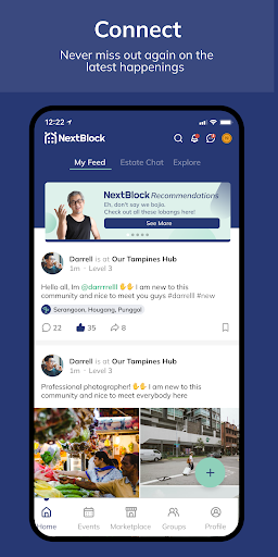 NextBlock: Connecting Estates Screen 2