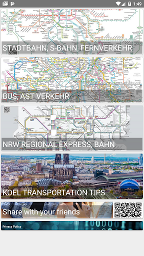 Android application COLOGNE KOEL METRO RAIL BUS VR screenshort