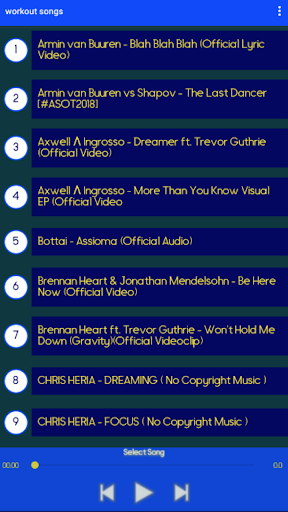 workout songs Screen 2