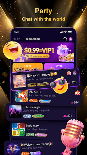 Vparty - Group Voice Chat Room screenshot 1