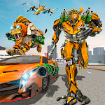 Cover Image of Download Jet Robot Game 2021: Lion Robot Car Game  APK