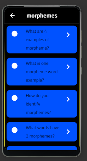Android application morphemes screenshort
