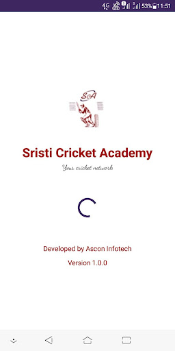 Android application Sristi Cricket Academy screenshort