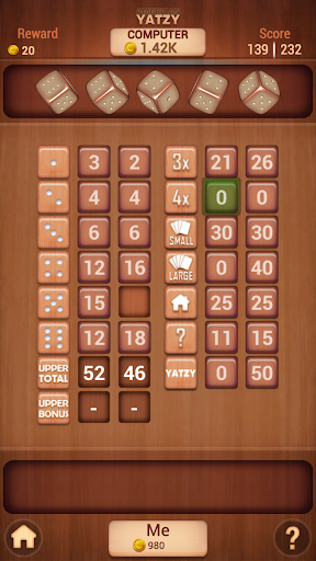 Android application Yatzy Classic Dice Board game screenshort