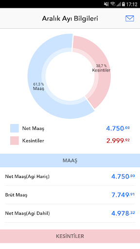 Maaş Hesaplama: Brüt <-> Net Screen 3