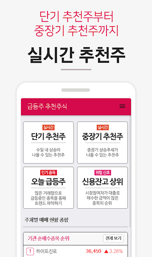 Android application 급등주 추천주식 - 추천주와 주식시장 투자전략 screenshort